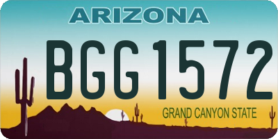 AZ license plate BGG1572
