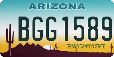 AZ license plate BGG1589
