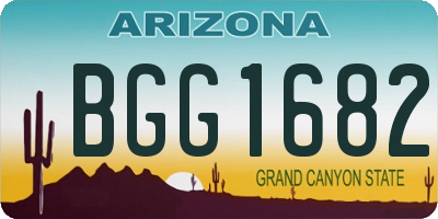 AZ license plate BGG1682