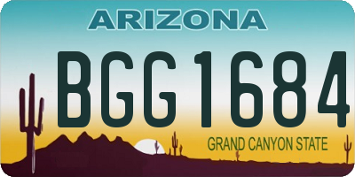 AZ license plate BGG1684