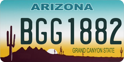 AZ license plate BGG1882