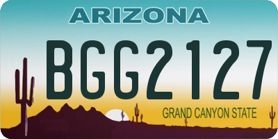 AZ license plate BGG2127