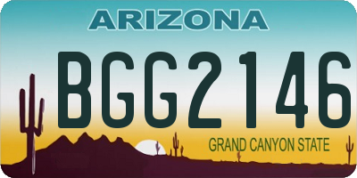 AZ license plate BGG2146