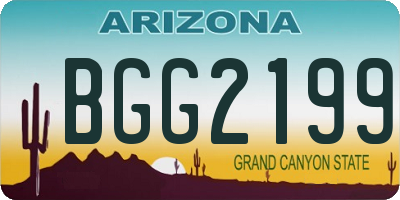 AZ license plate BGG2199
