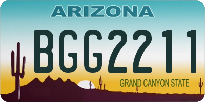 AZ license plate BGG2211