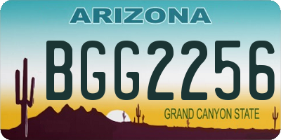 AZ license plate BGG2256