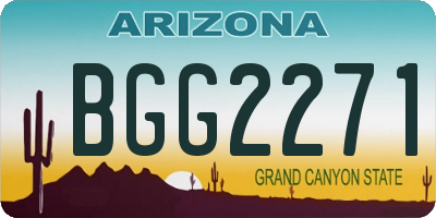 AZ license plate BGG2271