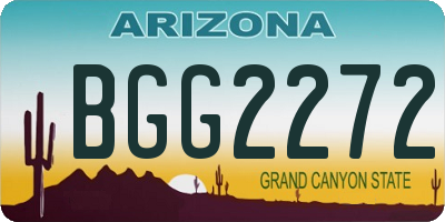AZ license plate BGG2272