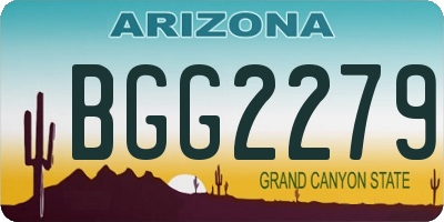 AZ license plate BGG2279