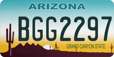 AZ license plate BGG2297