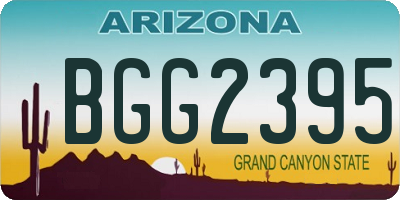 AZ license plate BGG2395