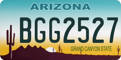 AZ license plate BGG2527