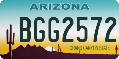 AZ license plate BGG2572