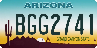 AZ license plate BGG2741