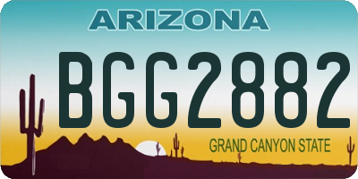 AZ license plate BGG2882
