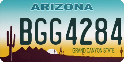AZ license plate BGG4284