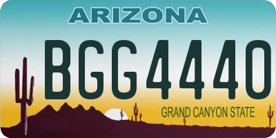 AZ license plate BGG4440