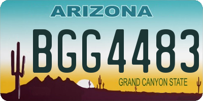 AZ license plate BGG4483