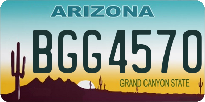 AZ license plate BGG4570