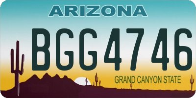 AZ license plate BGG4746
