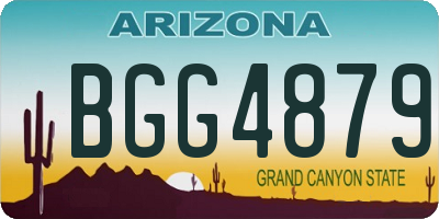 AZ license plate BGG4879