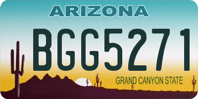 AZ license plate BGG5271