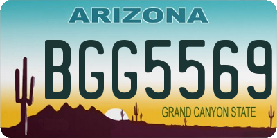 AZ license plate BGG5569