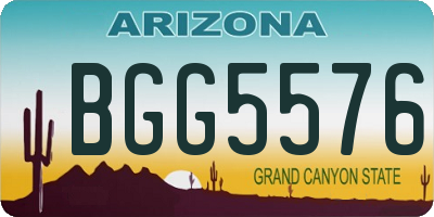 AZ license plate BGG5576