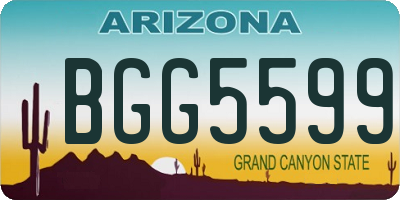 AZ license plate BGG5599