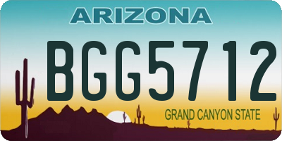 AZ license plate BGG5712