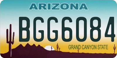 AZ license plate BGG6084