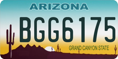 AZ license plate BGG6175