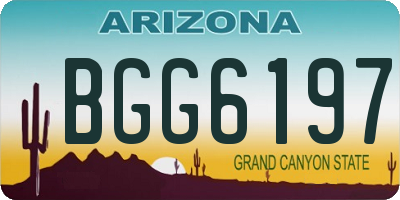AZ license plate BGG6197