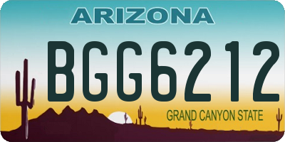 AZ license plate BGG6212