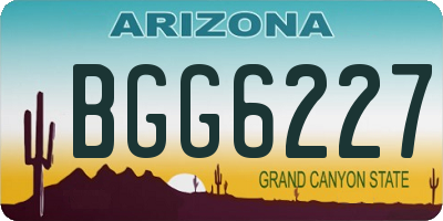 AZ license plate BGG6227