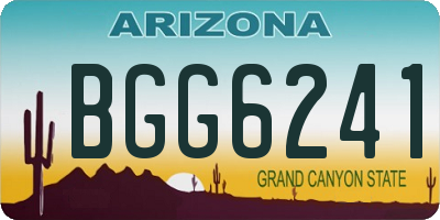 AZ license plate BGG6241
