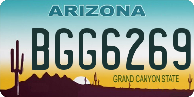 AZ license plate BGG6269