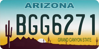 AZ license plate BGG6271