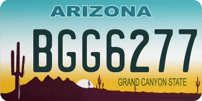 AZ license plate BGG6277