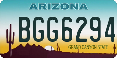 AZ license plate BGG6294
