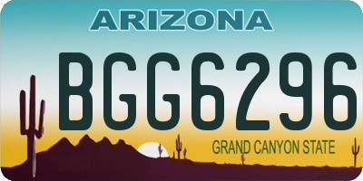 AZ license plate BGG6296