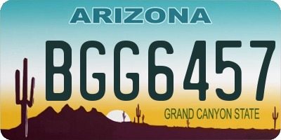 AZ license plate BGG6457