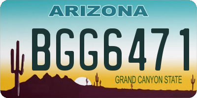 AZ license plate BGG6471