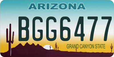 AZ license plate BGG6477