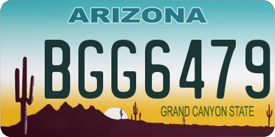 AZ license plate BGG6479