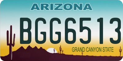 AZ license plate BGG6513