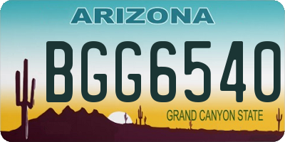 AZ license plate BGG6540