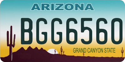 AZ license plate BGG6560