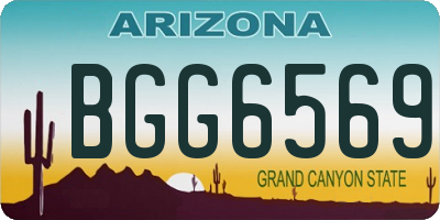 AZ license plate BGG6569