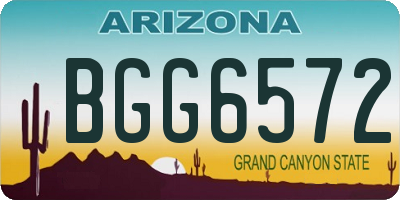 AZ license plate BGG6572